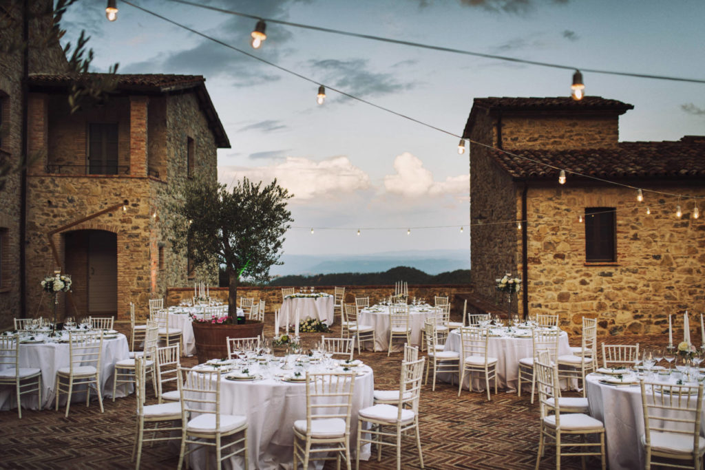 Un allestimento di Luxury Wedding a Spao Borgo San Pietro