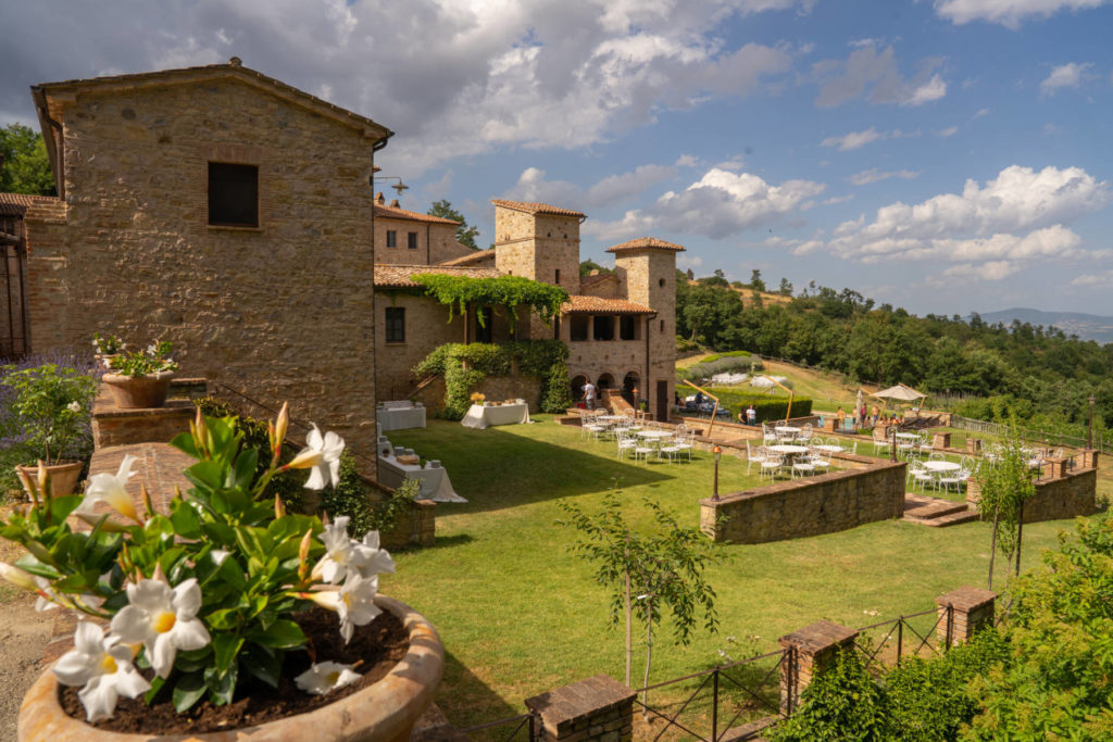 San Pietro Aquaeortus veduta del Borgo e del giardino