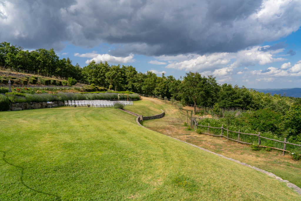 San Pietro Aquaeortus veduta del giardino