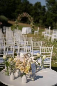 Allestimento per cerimonia di matrimonio civile nel Borgo di San pietro aquaeortus